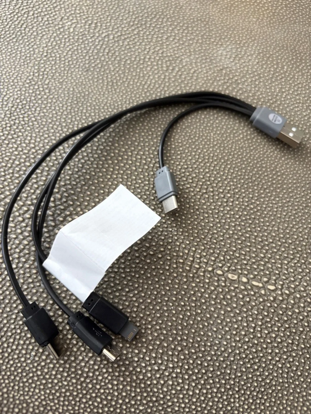 3-in-1 Multi-Connector Charging Cable — Black